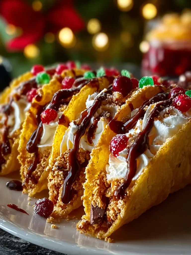 Christmas Cheesecake Tacos First Image