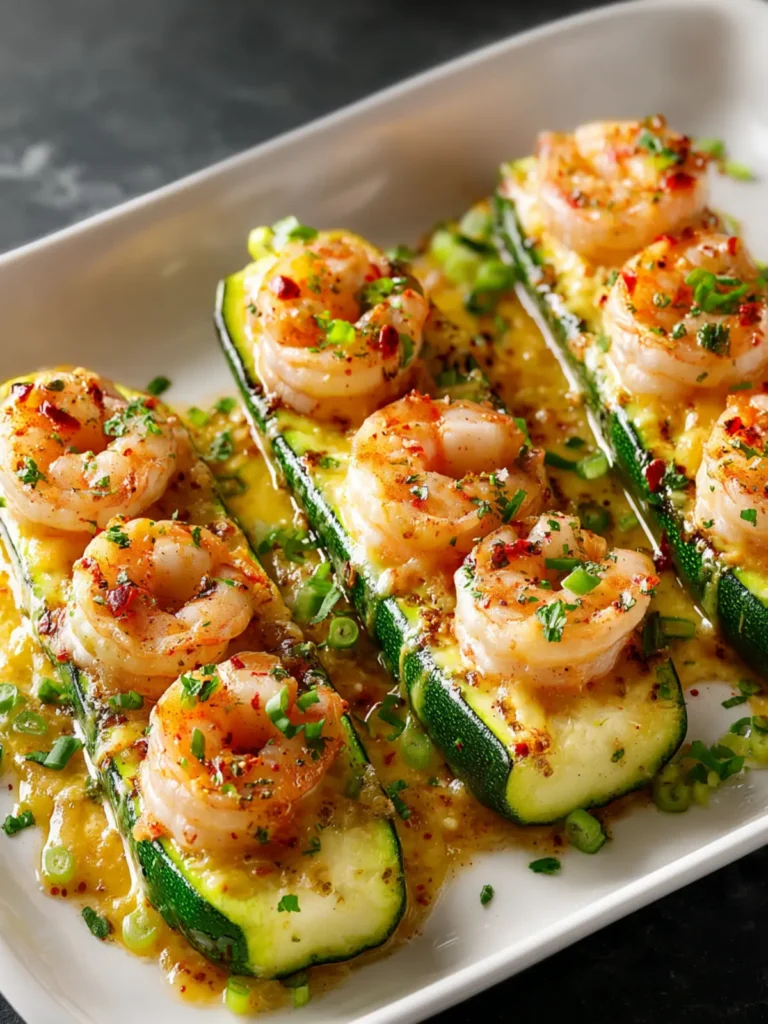 Garlicky Shrimp Zucchini Boats Recipe First Image