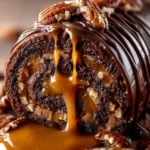 Gooey Chocolate Caramel Turtle Cake Roll – Tasty and Refreshing First Image