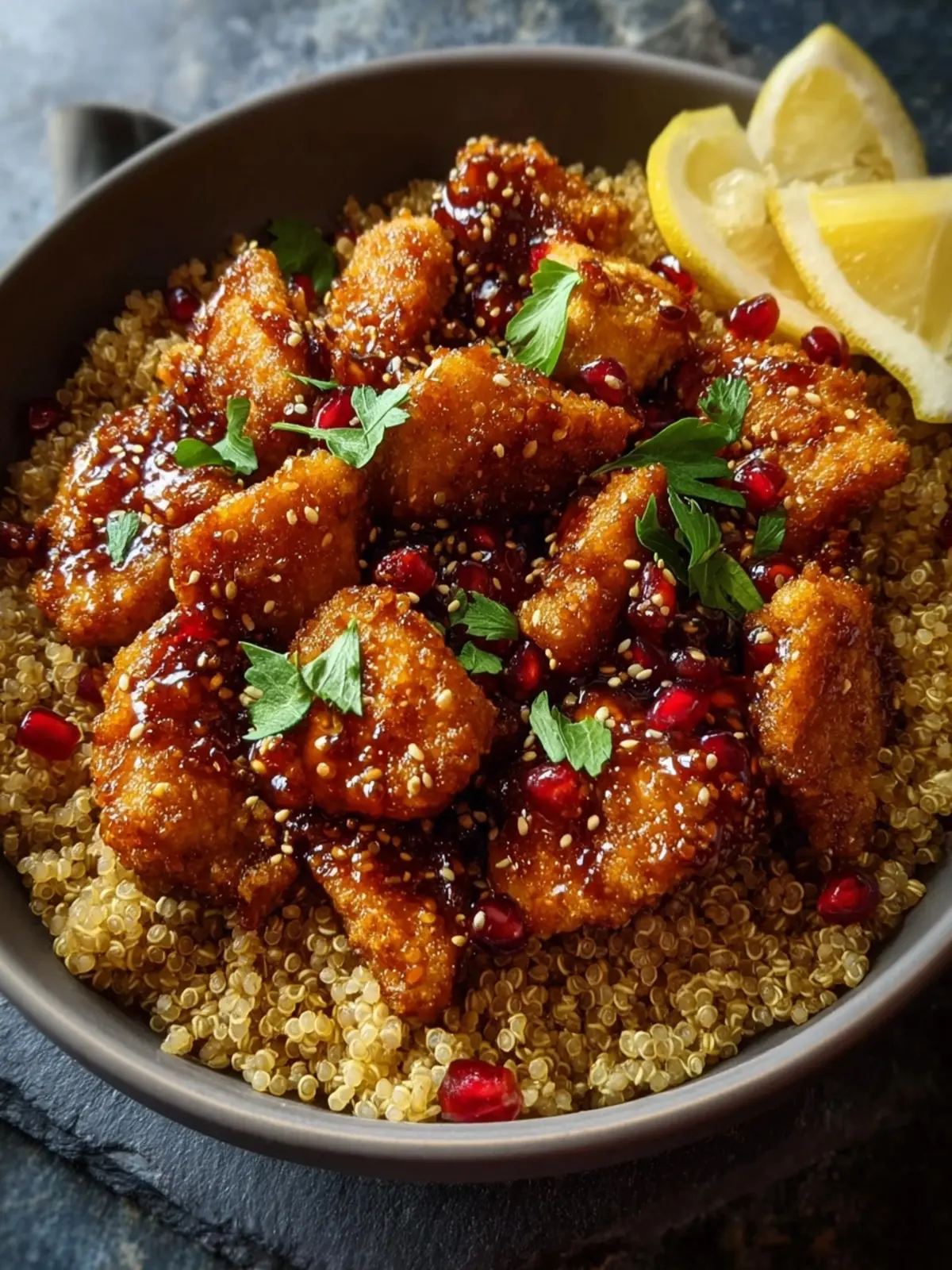 Honey Garlic Chicken Quinoa First Image
