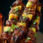 Pineapple BBQ Lamb Skewers First Image