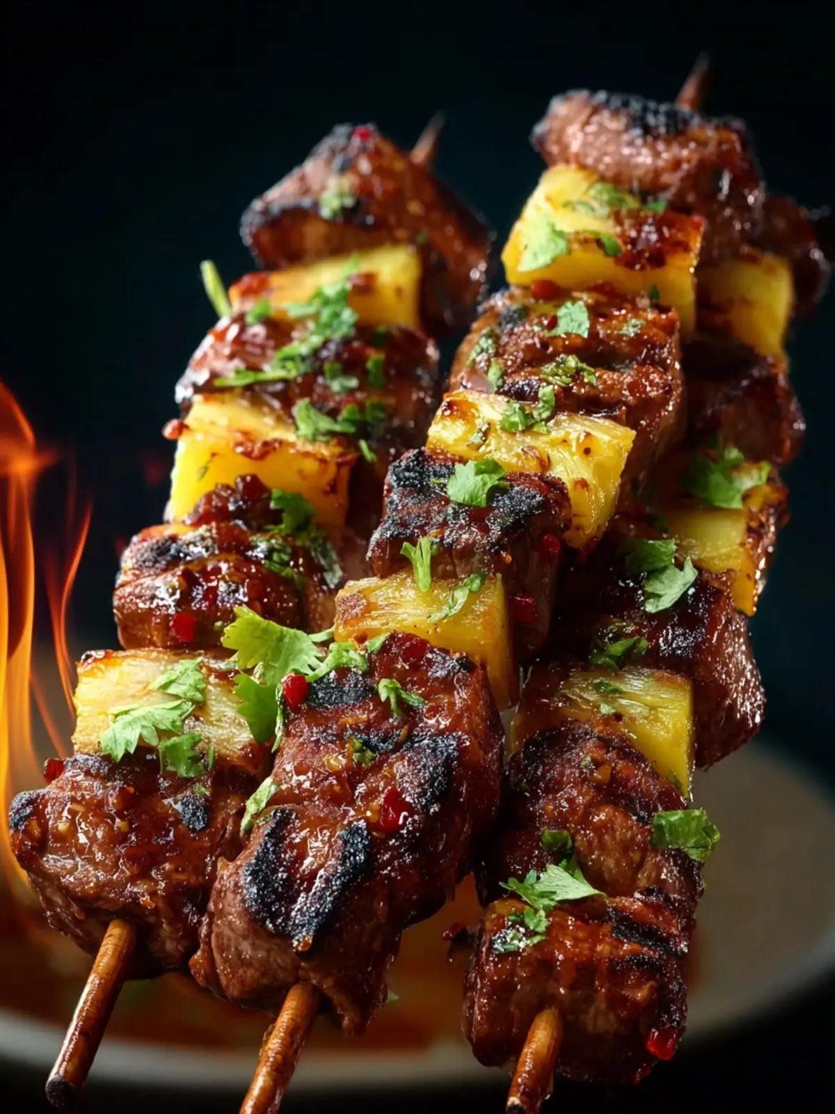 Pineapple BBQ Lamb Skewers First Image