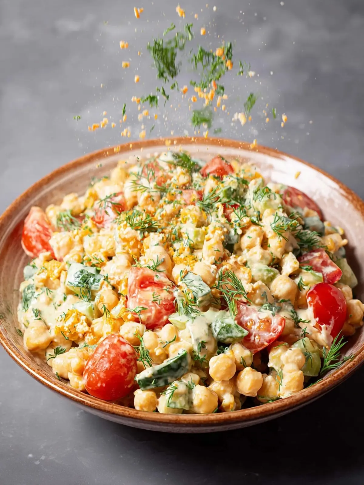 Smashed Chickpea Salad (Tahini Miso Dressing, 10 Minutes) First Image