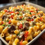 Steak and Pepper Jack Queso Mac First Image