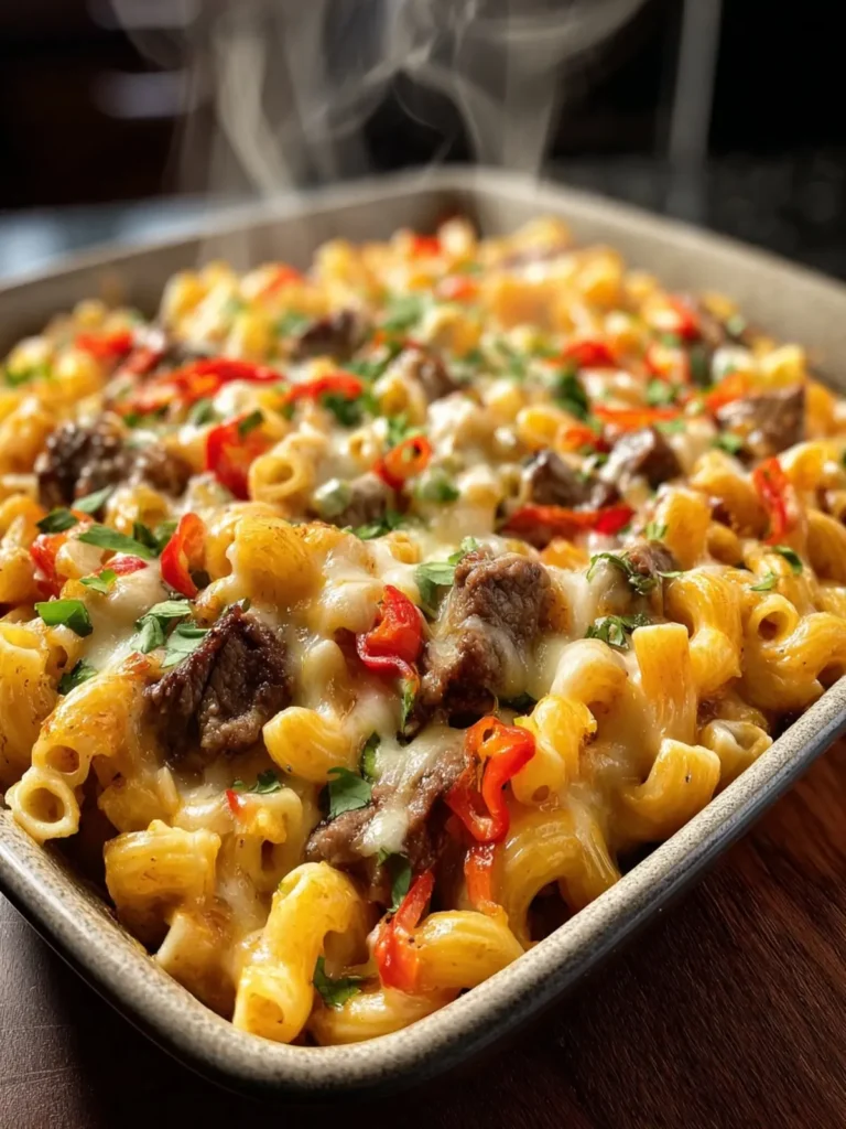 Steak and Pepper Jack Queso Mac First Image