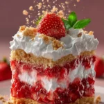 Strawberry Crunch Poke Cake First Image