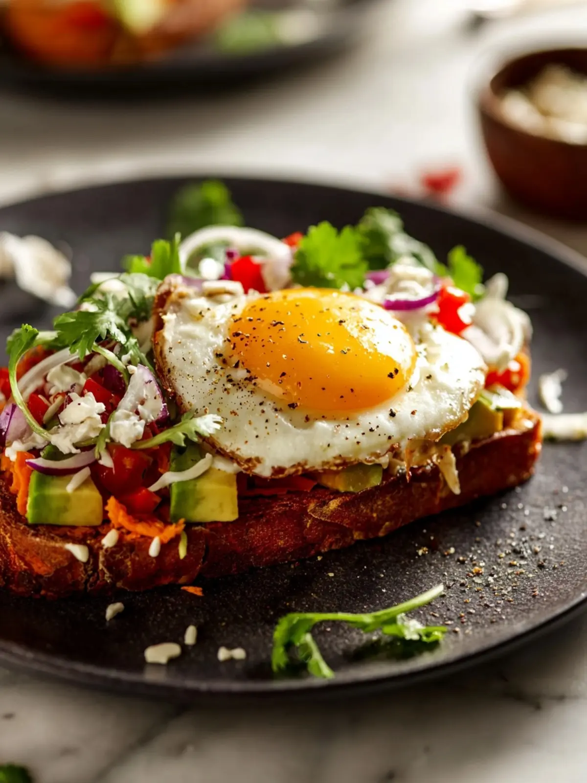 Tostada-Inspired Sweet Potato Breakfast Toast First Image
