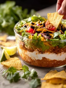 Vegetarian Layered Taco Dip First Image