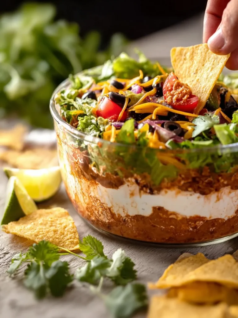 Vegetarian Layered Taco Dip First Image